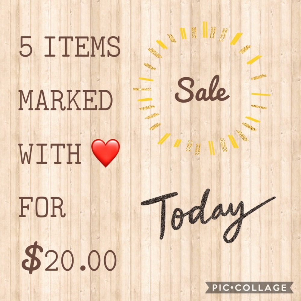 𝟻 𝙸𝚃𝙴𝙼𝚂 𝙼𝙰𝚁𝙺𝙴𝙳 𝚆𝙸𝚃𝙷 ❤️ FOR $20.00